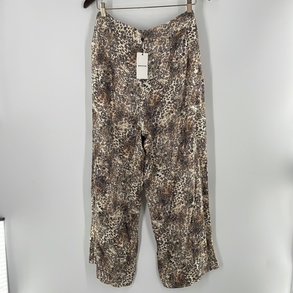 WHISTLES Big Cat Printed Satin Trouser Pants - Picture 15 of 16